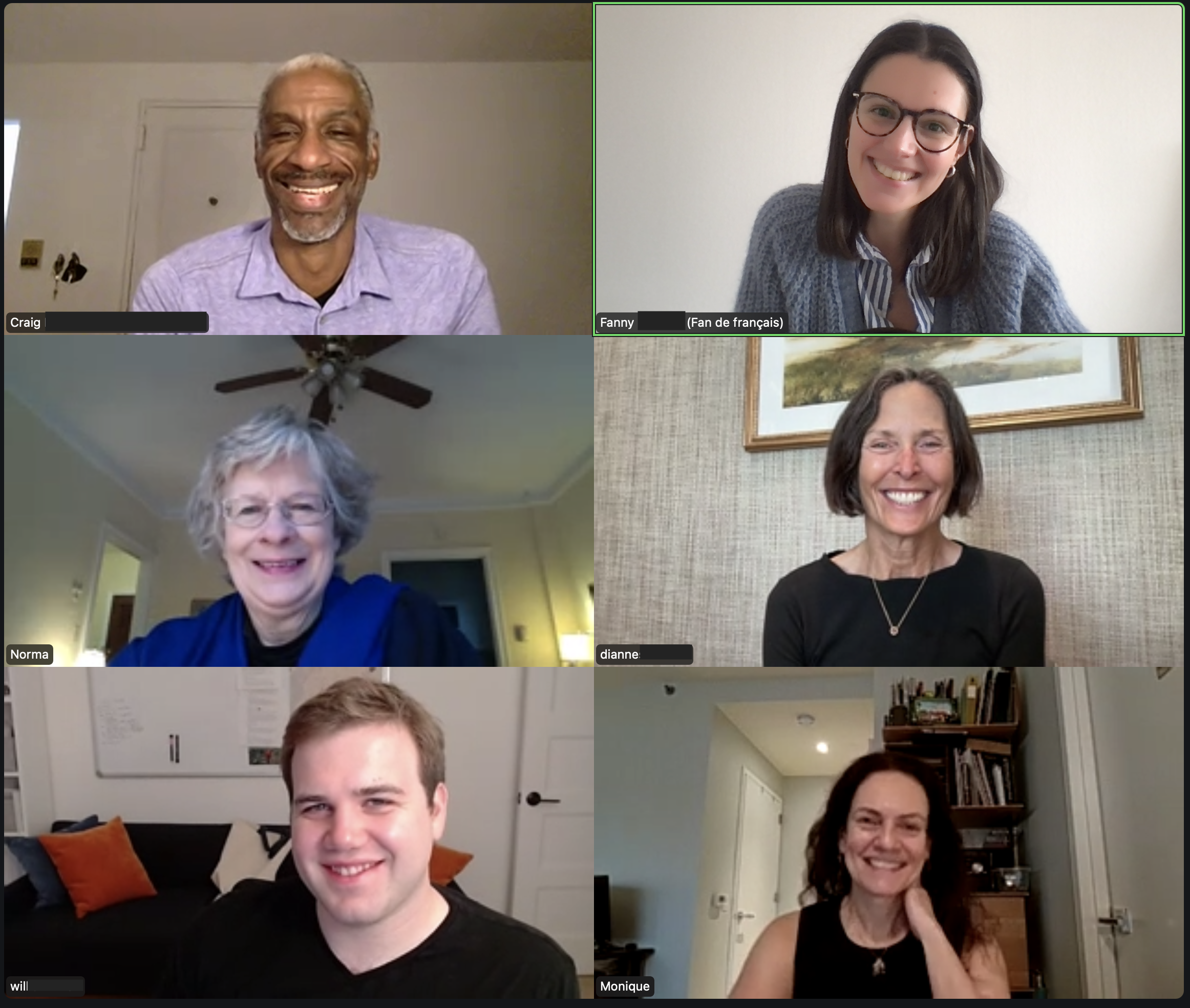 Students learning French online